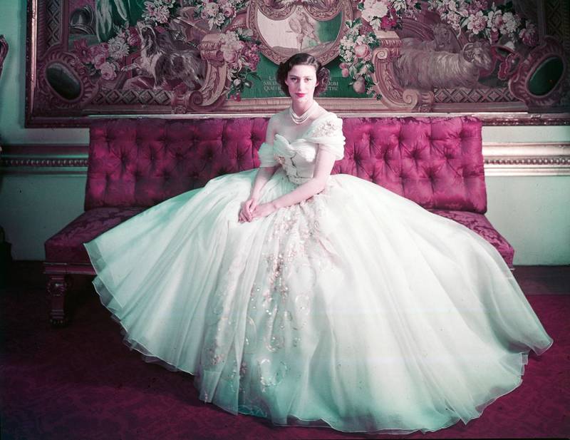 Princess Margaret in Christian Dior gown for her 21st birthday, 1930, photo by Cecil Beaton