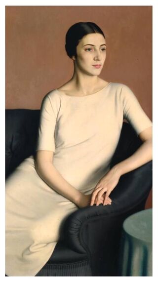 Marguerite Kelsey in white dress by Meredith Frampton, 1928, Tate Gallery, London
