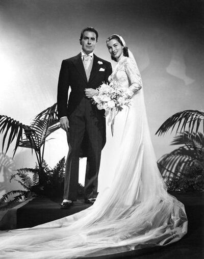 Linda Christian wedding dress 1949 by Sorelle Fontana