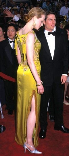 Nicole Kidman in Christian Dior Charmeuse evening gown designed by John Galiano for 1997 Oscar ceremony