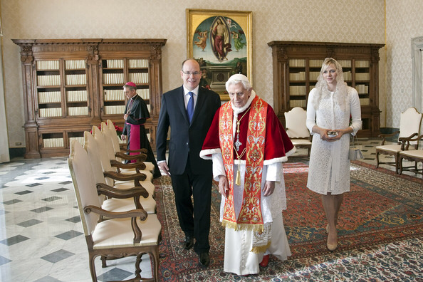 Charlene of Monaco was the first Monaco princess to use the Le privilège du blanc (privilege of the white) granted to her by Pope Benedict XVI on 1 January 2013.
