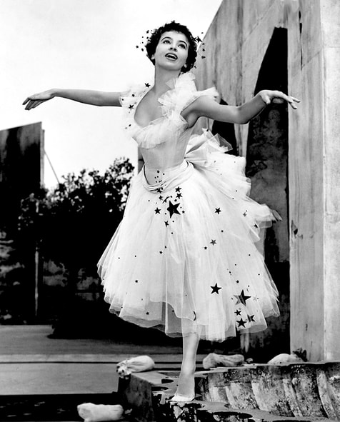 Leslie Caron in film An American in Paris(1951), costume designed by Orry Kelly