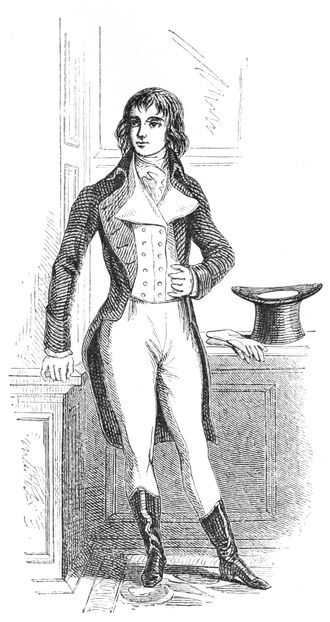 Ilustration of Beau Brummell in Harpers