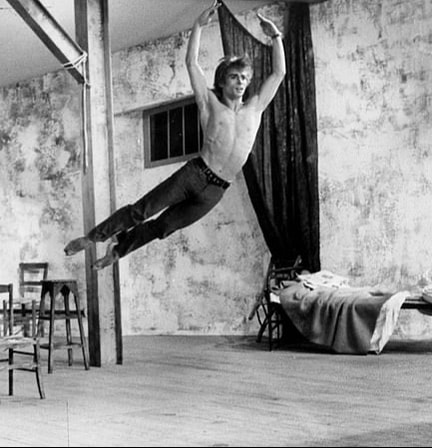 Russian ballet dancer Rudolf Nureyev 1966 in rehearsals for ballet The Young Man and Death 1966