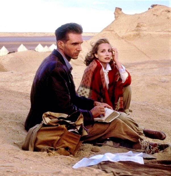 Ralph Fiennes in film The English Patient(1996) with Kristin Scott-Thomas.