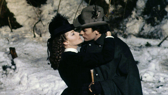 Romy Schneider and Helmut Berger in film Ludwig directed by Luchino Visconti