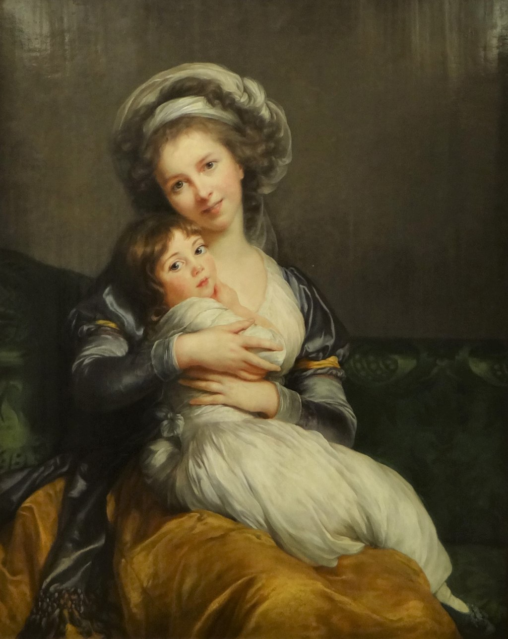  Élisabeth Louise Vigée Le Brun Autoportrait avec sa fille Julie, huile sur panneau, 1786, musée du Louvre
