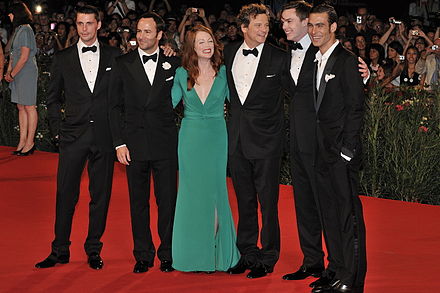Ford at the 66th Venice Film Festival, with A Single Man's Julianne Moore and Colin Firth, 2009