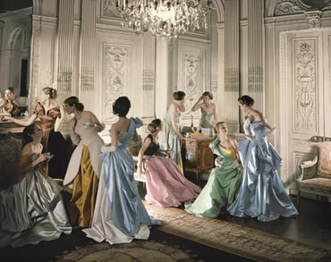 Various evening gowns designed by Charles James, photo by Cecil Beaton for Vogue, 1948