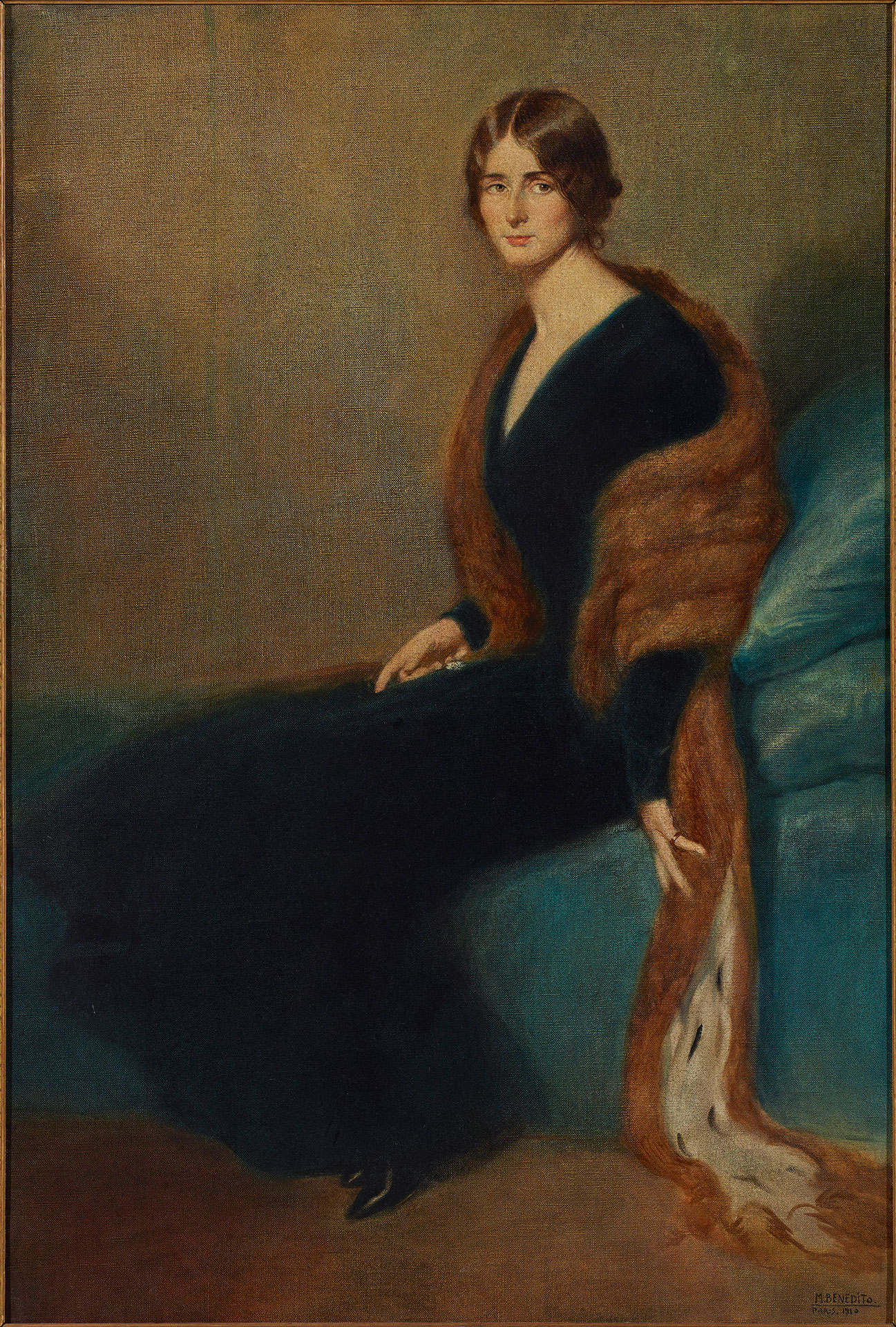 Portrait of Cléo de Mérode by Spanish painter Manuel Benedito(1873-1963)