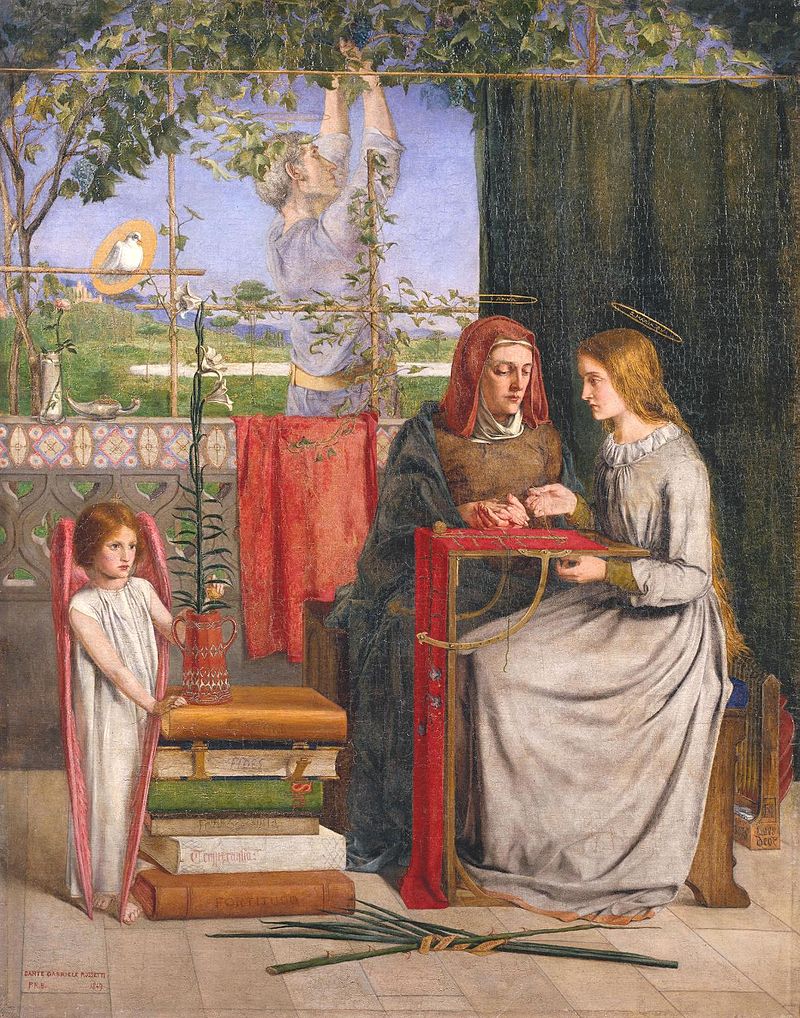 Girlhood of Mary Virgin (1849) by Dante Gabriel Rossetti
