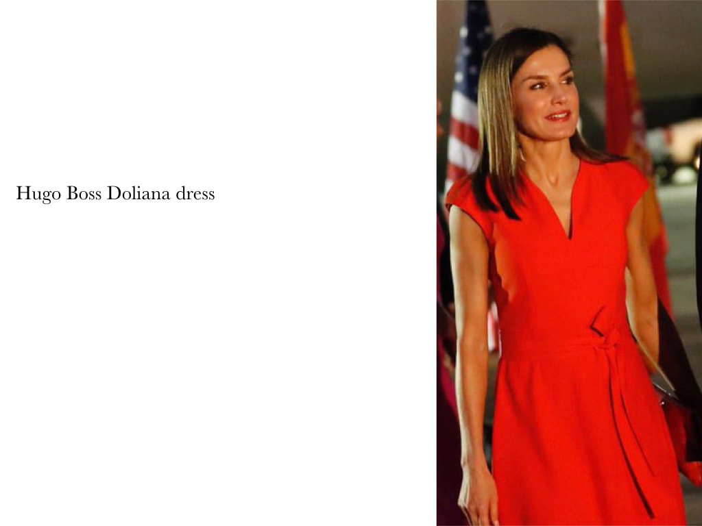 Queen Letizia of Spain Hugo Boss Doliana dress
