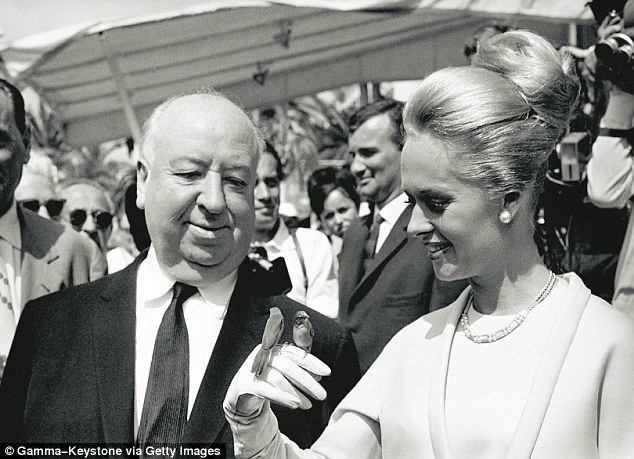 Tippi Hedren with Alfred Hitchcock