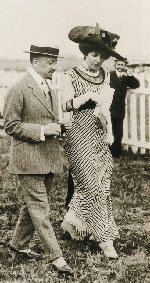 Gabriele d'Annunzio avec Ida Rubinstein, danseuse vedette des Ballets russes