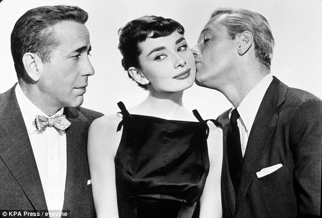 Audrey Hepburn in Sabrina with Humphrey Bogart and William Holden, 1954