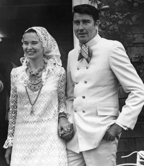 Gloria Vanderbilt with her fourth husband Wyatt Cooper