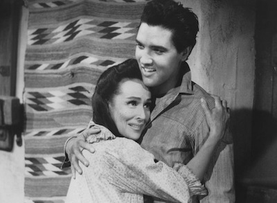 Dolores Del Río with Elvis Presley in film Flaming Star (1960)