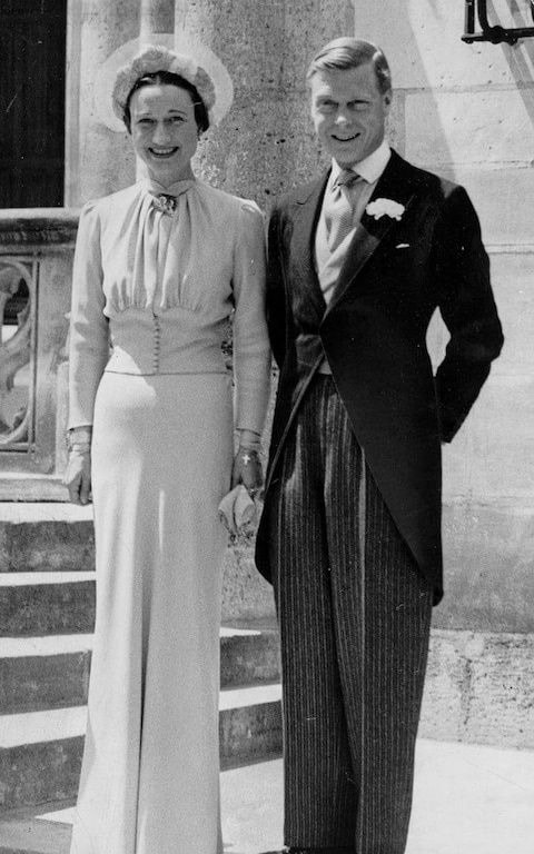 Wallis Simpson, Duchess of Windsor on her wedding day to Edward VIII, Duke of Windsor, June 1937