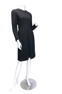 Black wool dress designed by Pierre Cardin, late 60s