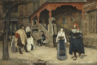  James Tissot, La Renconcontre de Faust et de Marguerite (The Meeting of Faust and Marguerite), 1860