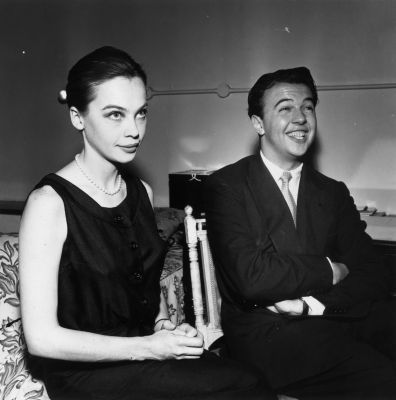 Leslie Caron with her second husband Peter Hall