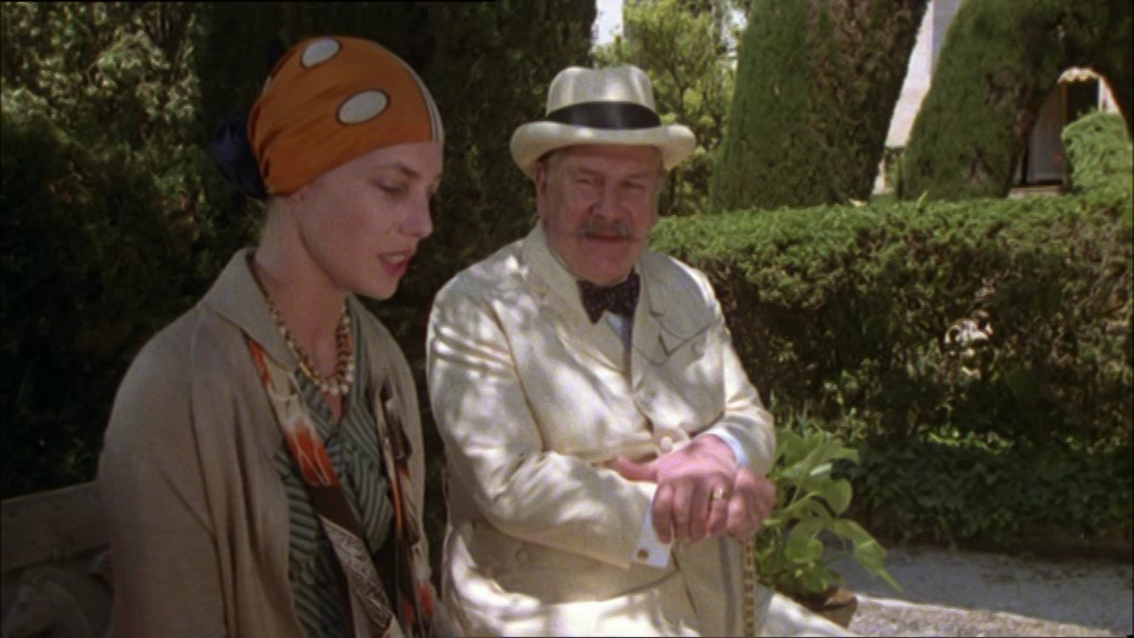 Jane Birkin in movie Evil Under the Sun(1982) with Peter Ustinov