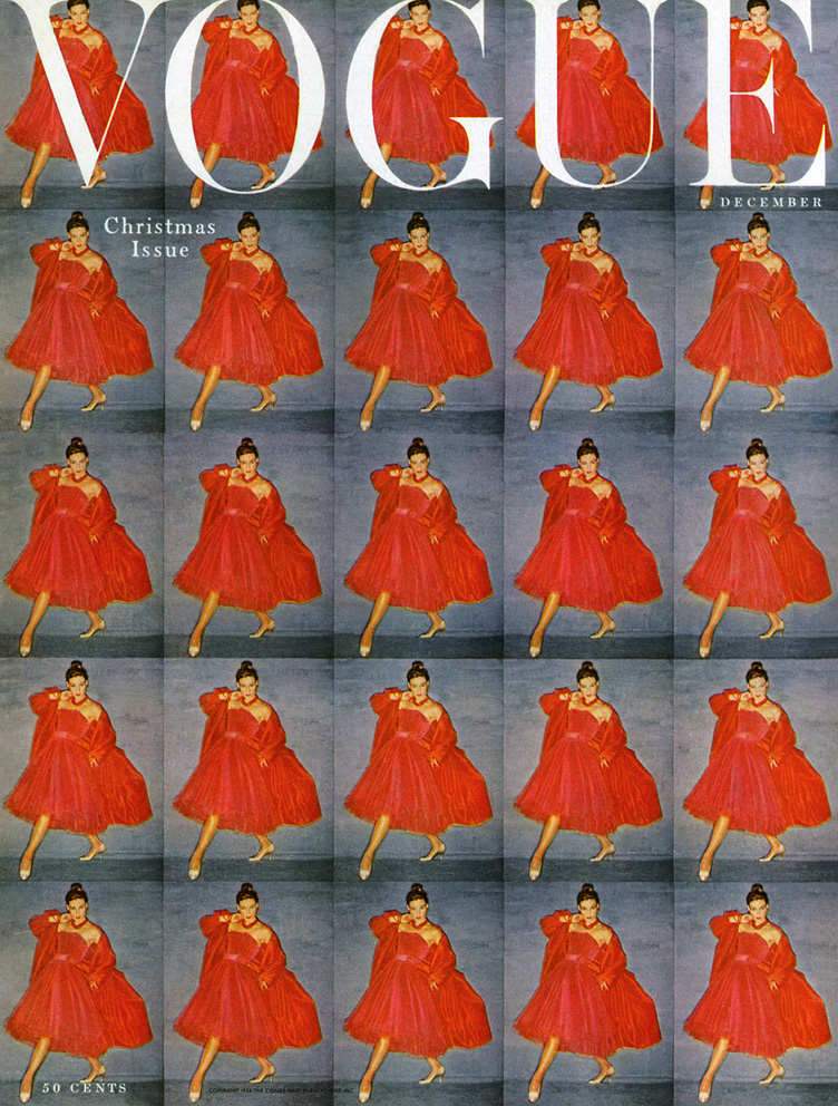 Vogue cover Christmas issue, photo by Clifford Coffin