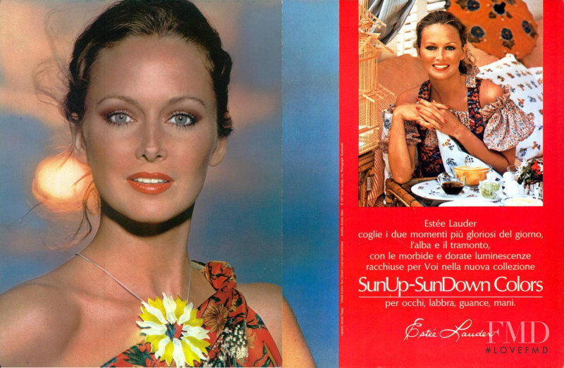Karen Graham for Estee Lauder ad campaign, 1977