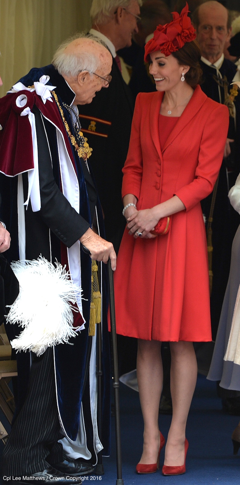 Kate Middleton Duchess of Cambridge coatdress by Catherine Walker