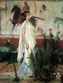 A Greek Woman (1869) Oil on canvas, Private Collection by Lawrence Alma-Tadema