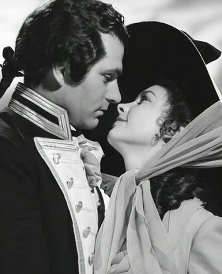 Vivien Leigh and Lawrence Olivier in film That Hamilton film, 1941