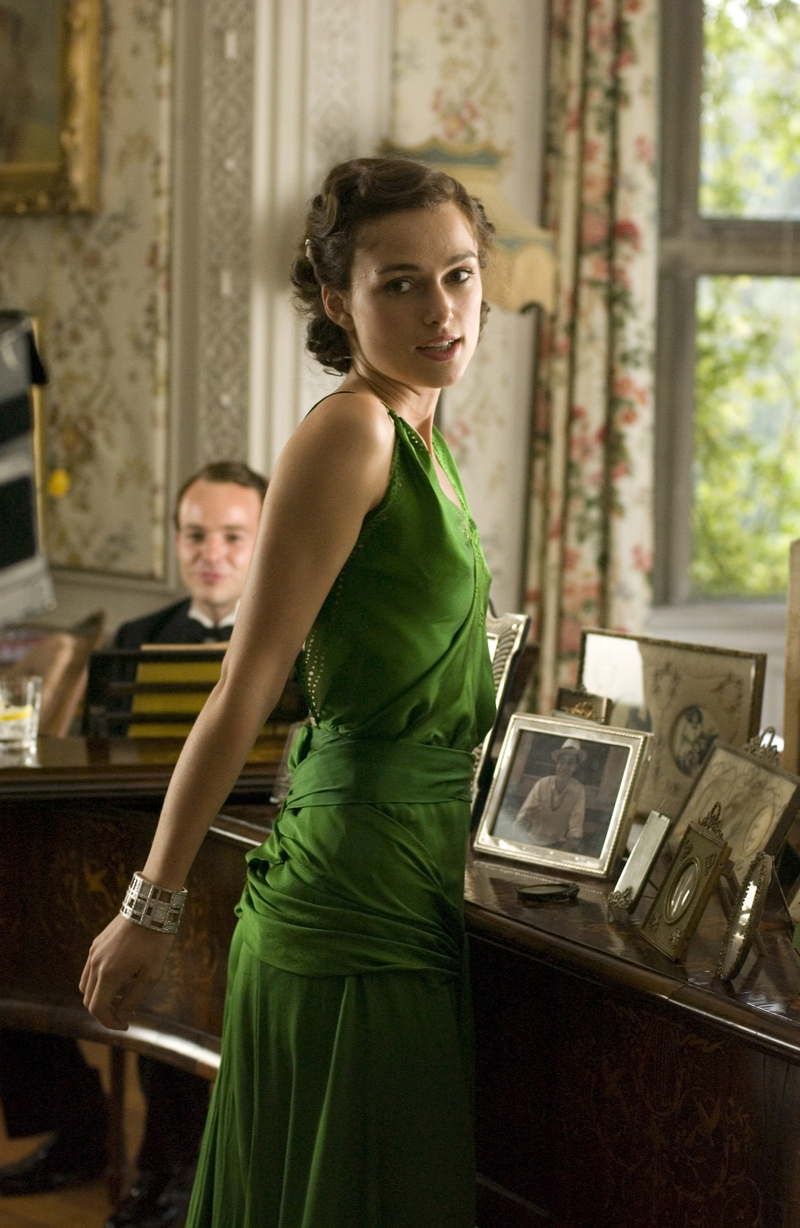 Film costume: Emerald Green silk dress of Keira Knightley as