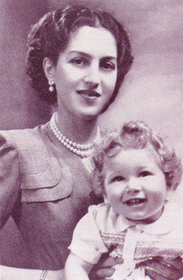 Alexander, Crown Prince of Yugoslavia with his mother Queen Alexandra, c.1946