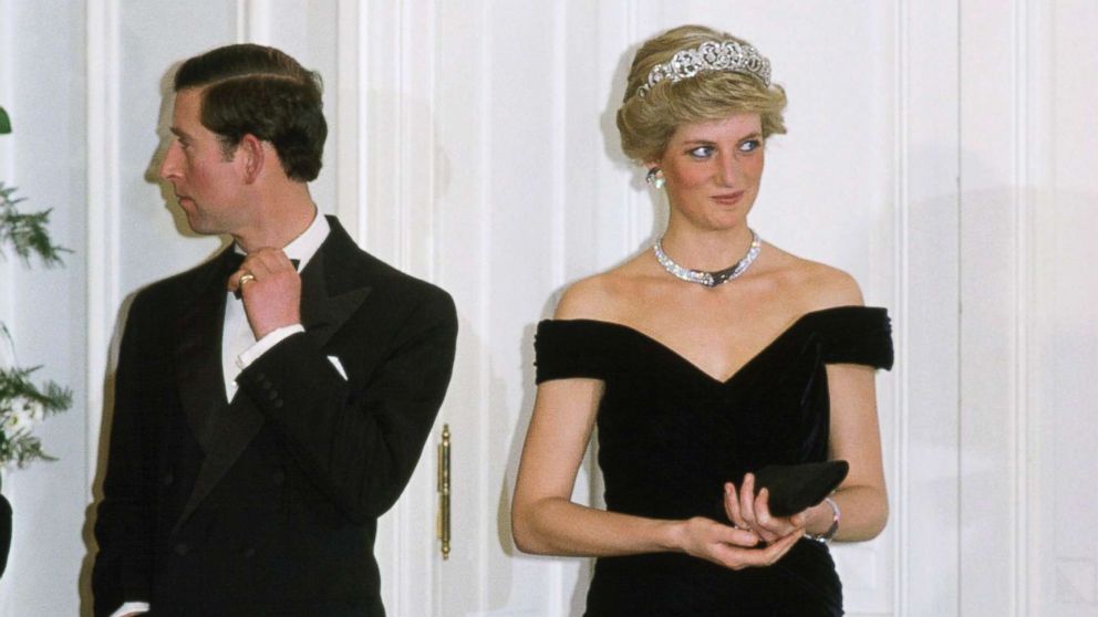 Princess Diana in John Travolta midnight blue velvet dress, Germany, December 1987