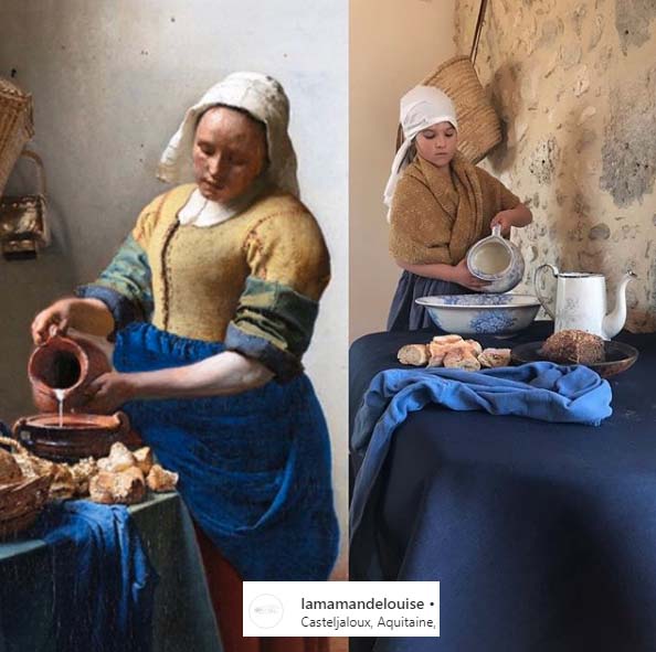 Getty museum challenge:recreating Vermeer the milkmaid