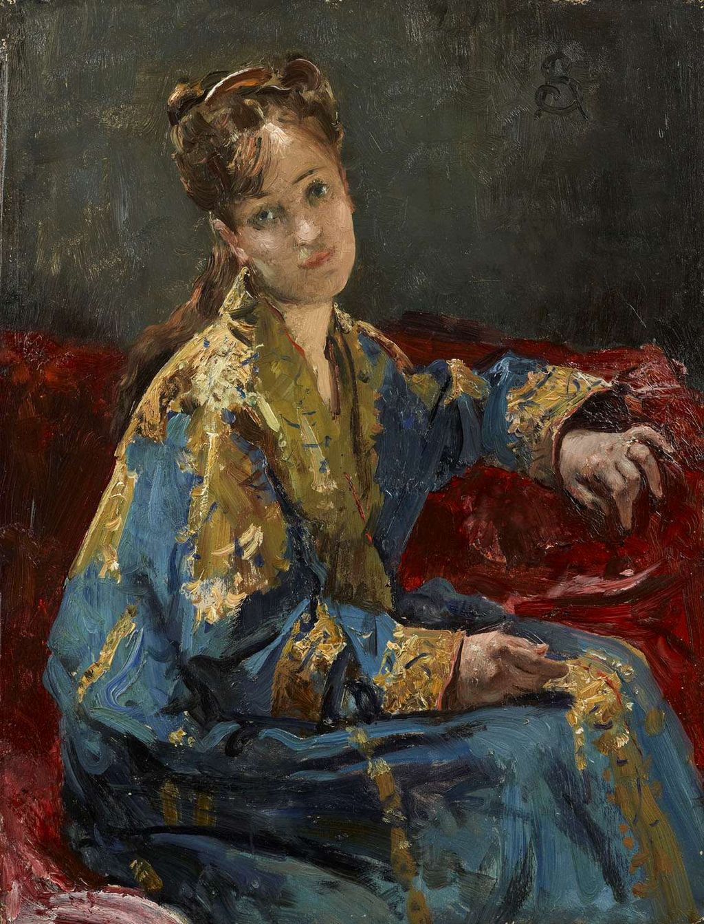 Jeune fille portant un kimono, ca. 1872, Alfred Stevens