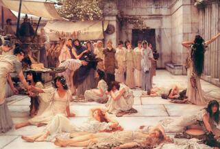 The Women of Amphissa (1887) Oil on canvas, Private Collection by Lawrence Alma-Tadema