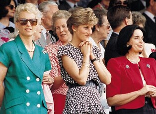 Princess Michael of Kent with Princess Diana photo by Horst P. Horst, 1991