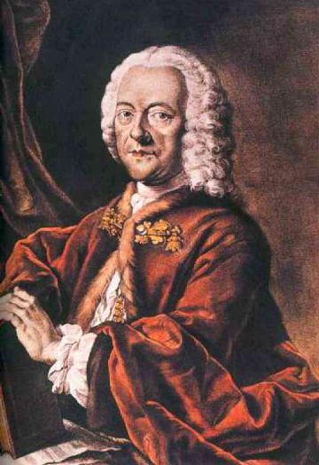 Georg Philipp Telemann (24 March 1681 – 25 June 1767) was a German Baroque composer and multi-instrumentalist. Hand-colored aquatint of Georg Philipp Telemann by Valentin Daniel Preisler, after a lost painting by Louis Michael Schneider, 1750