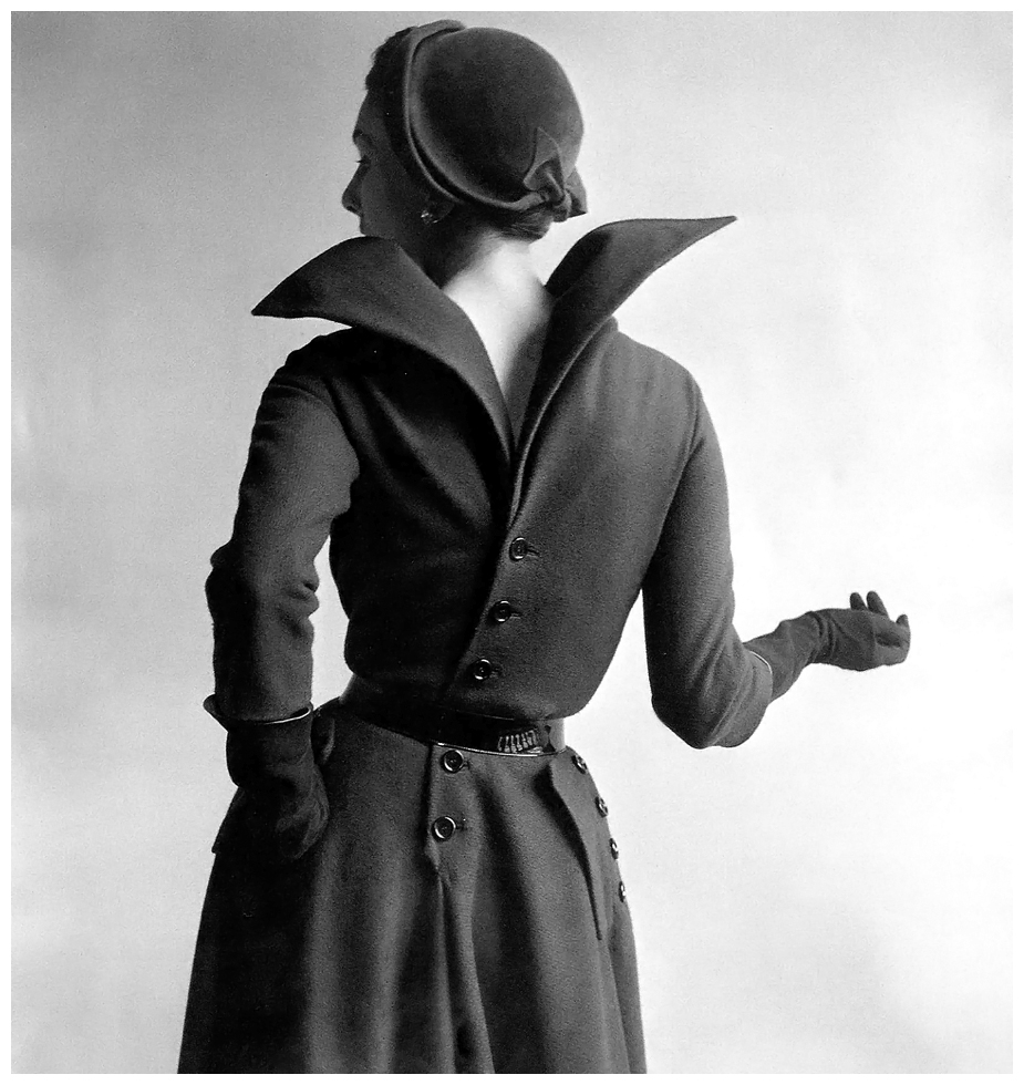 Barbara Goalen in Christian Dior dress. photo by Clifford Coffin, Paris, 1948