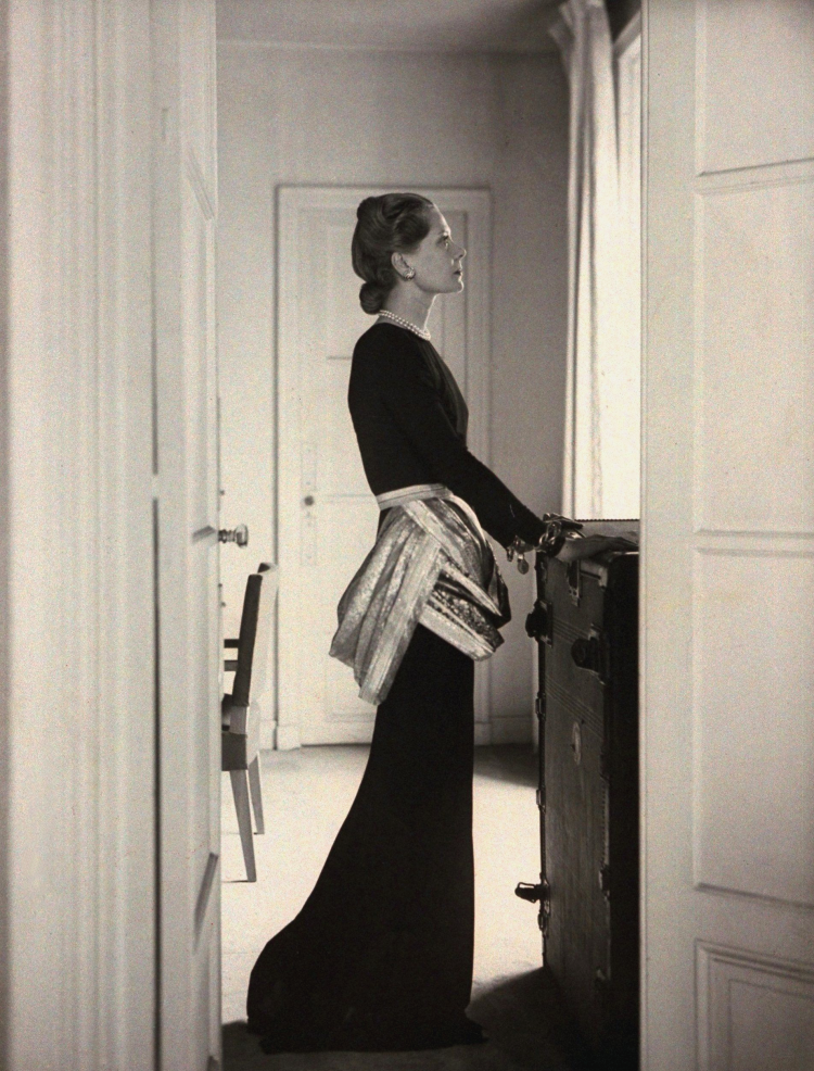Princess Natalia Paley wearing a  Mainbocher dress, photo by Don Honeyman, 1947 