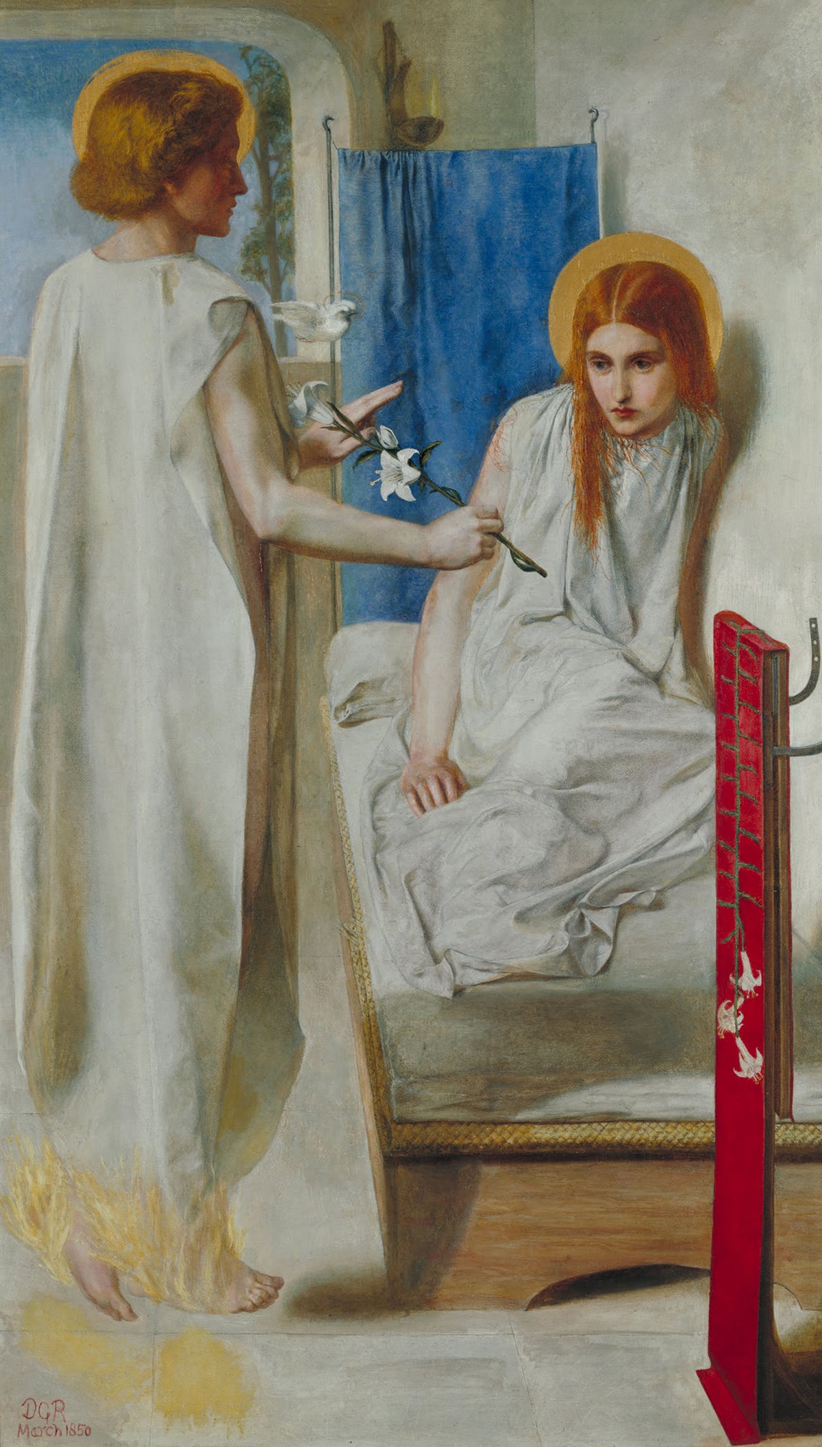 Ecce Ancilla Domini(1950) by Dante Gabriel Rossetti