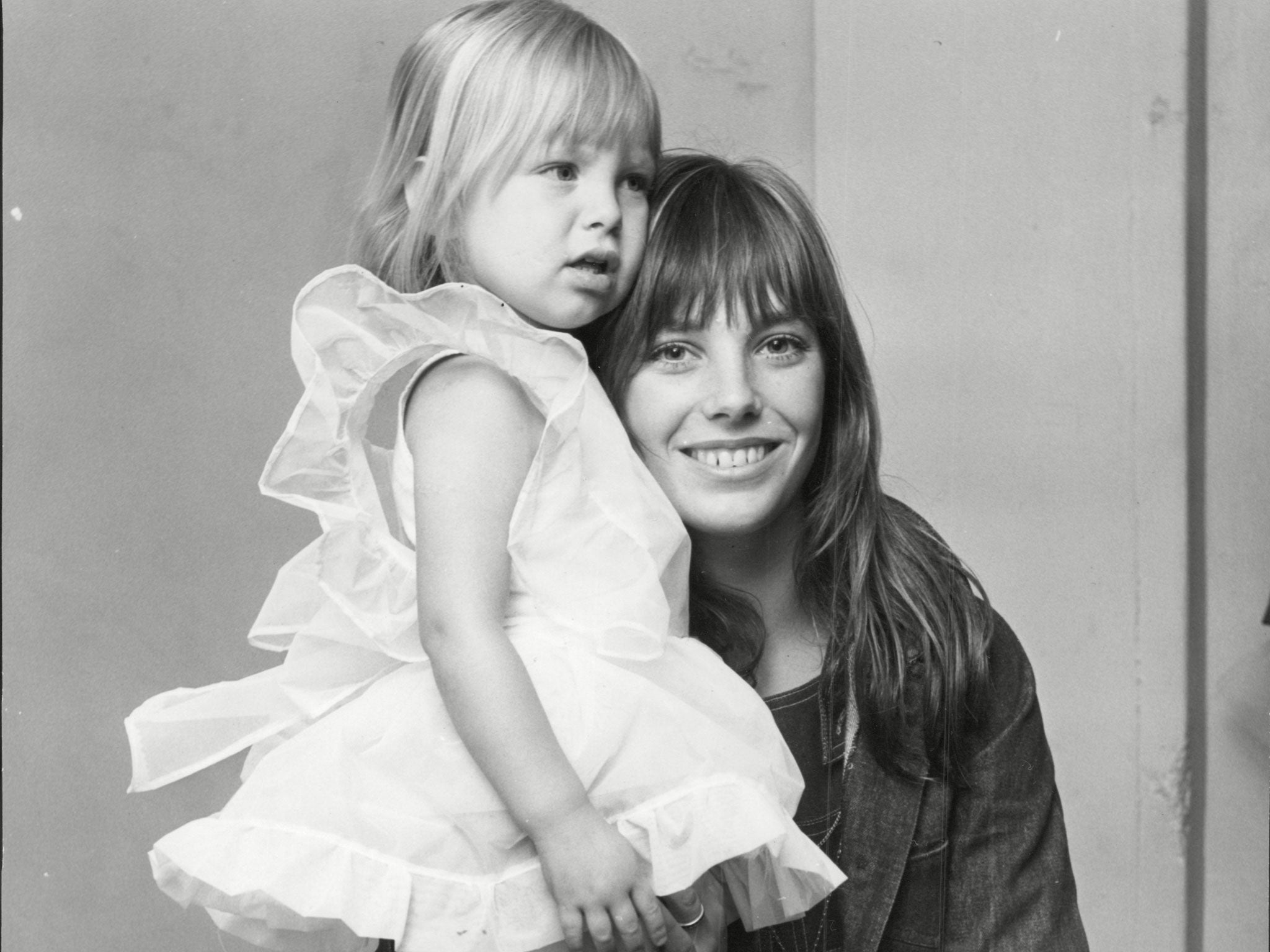 Jane Birkin with her first daughter Kate Barry, which she had with her husband John Barry