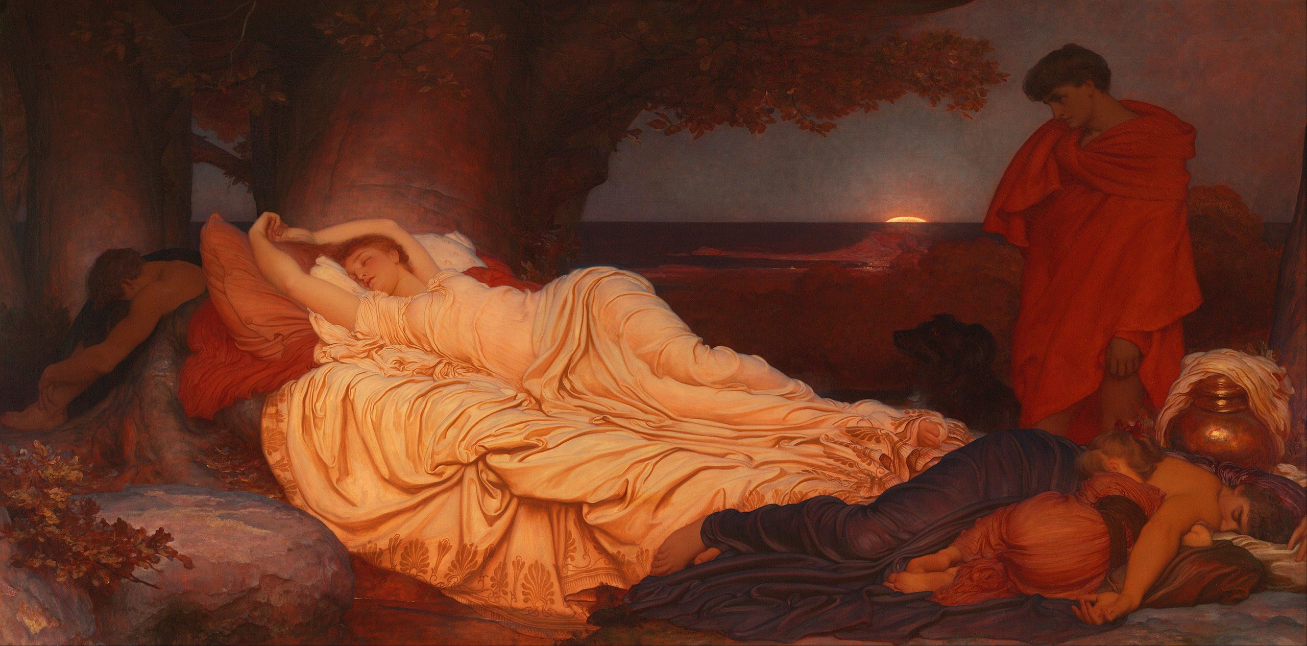 oil painting Cymon and Iphigenia by Sir Frederic Leighton 1884