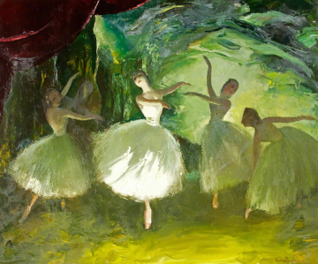 painting of ballerinas by Doris Zinkeisen