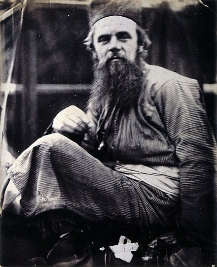 William Holman Hunt in his eastern dress, photo by Julia Margaret Cameron