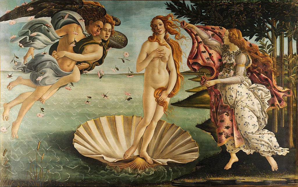 The birth of Venus, Botticelli, Gallerie Uffizi