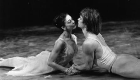 Rudolf Nureyev rehearsing with Margot Fonteyn for Giselle