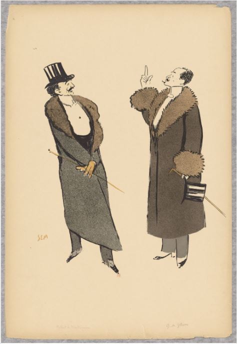 Robert de Montesquiou et Gabriel Yturri par Sem, graveur (1863-1934)