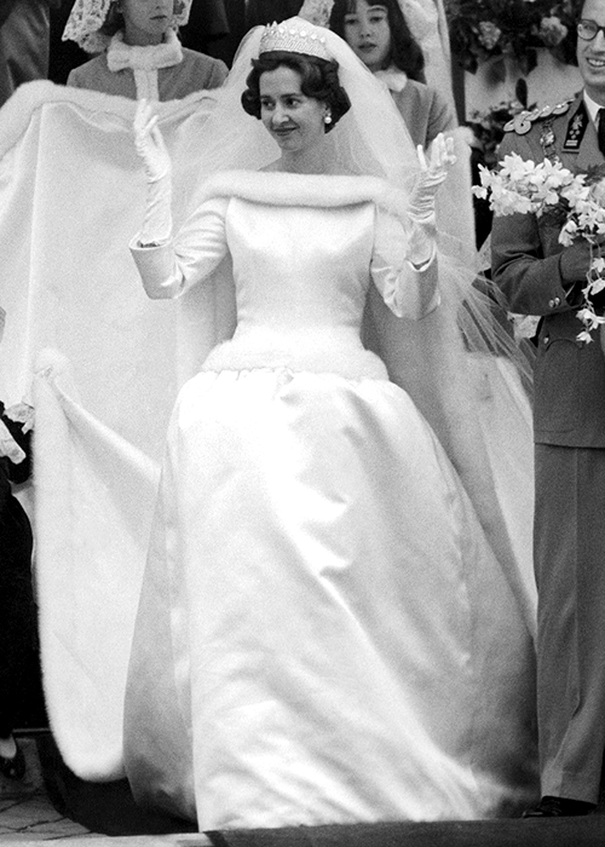 Doña Fabiola de Mora y Aragón on her wedding ceremony, December 15, 1960